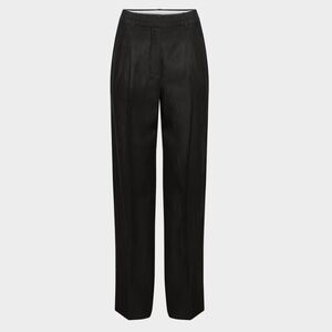 Winifred Effortless Pants - Black Linen